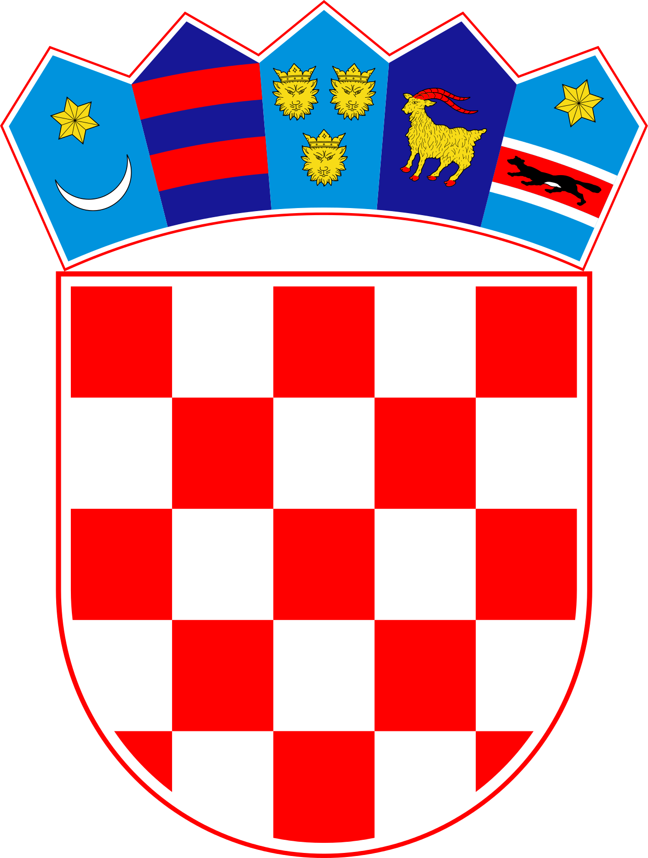 Republika Hrvatska National Flag logo (quantità 1 = 1 set / 2 logo film / Può sostituire le luci altri loghi)