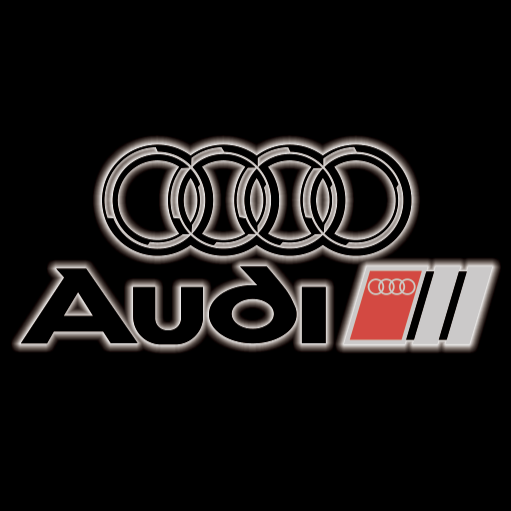AUDI LOGO PROJECTOT LIGHTS Nr.19 (الكمية 1 = 2 Logo Films /2 أضواء الباب)