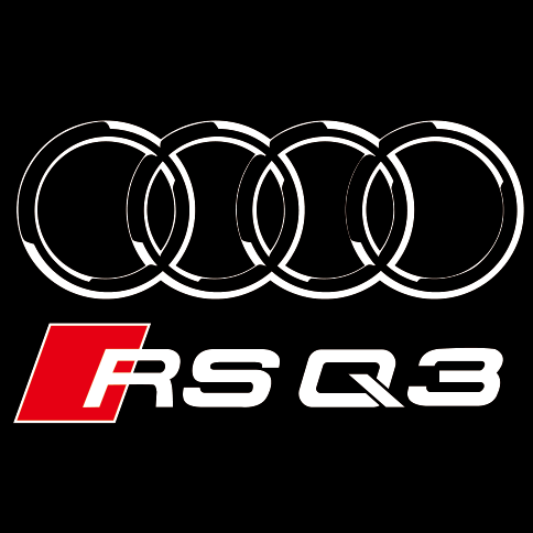 AUDI LOGO PROJECTOT LIGHTS Nr.19 (Menge 1 = 2 Logo Folien /2 Türleuchten)