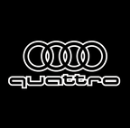 AUDI LOGO PROJECTOT LIGHTS Nr.19 (الكمية 1 = 2 Logo Films /2 أضواء الباب)