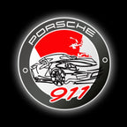 PORSCHE LOGO PROJECTOR LIGHTS Nr.47 (Menge 1 = 2 Logo Film / 2 Türlichter)