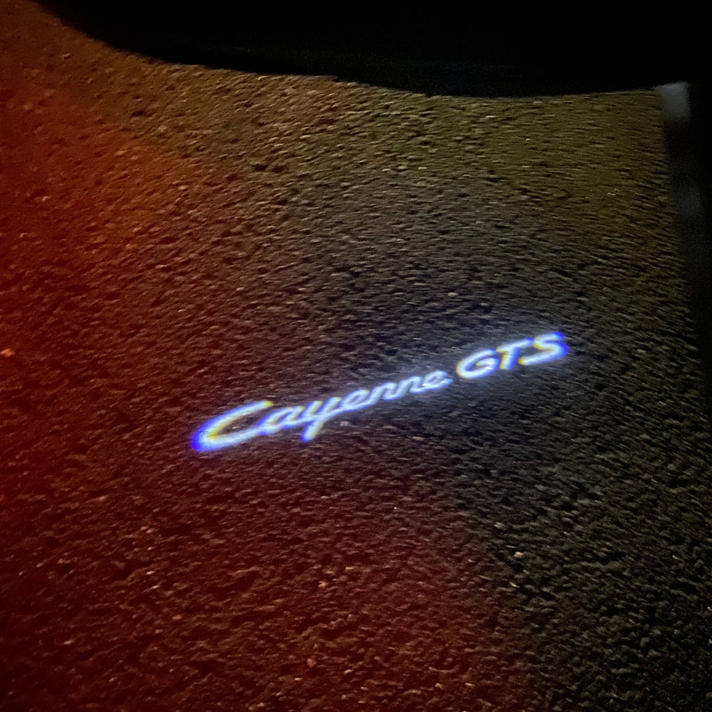 PORSCHE LOGO PROJECTOR LIGHTS Nr.61 (Menge 1 = 2 Logo Film / 2 Türlichter)