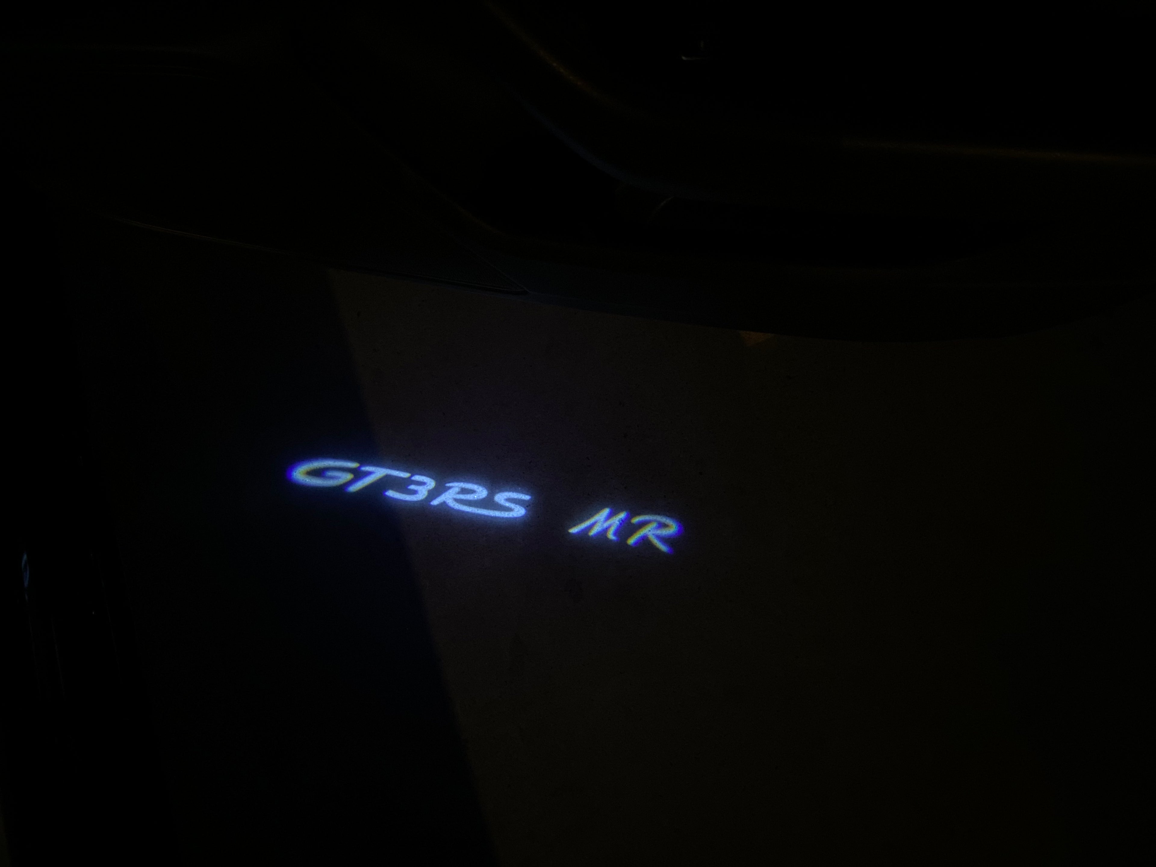 Porsche original logo projection Light No. 03 (qty. 1 = 2 logo film / 2 Door Lights)