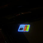 AUDI LOGO PROJECTOT LIGHTS Nr.19 (الكمية 1 = 2 Logo Films /2 أضواء الباب)