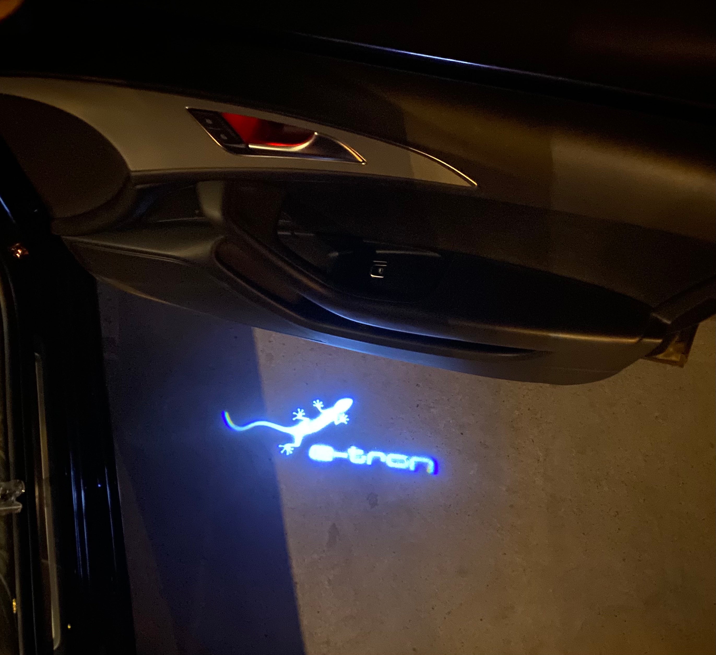 AUDI LOGO PROJECTOT LIGHTS Nr.19 (Menge 1 = 2 Logo Folien /2 Türleuchten)