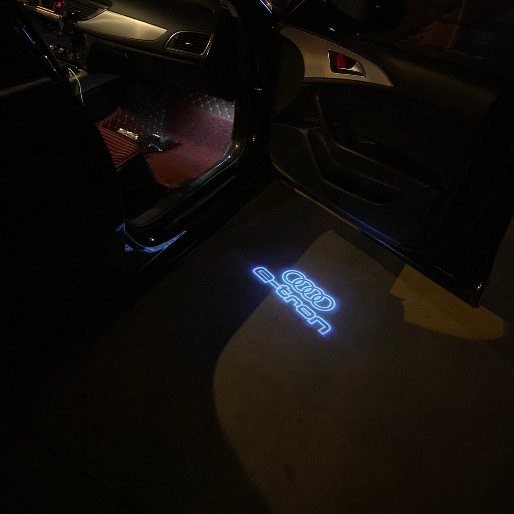 AUDI LOGO PROJECTOT LIGHTS Nr.19 (Menge 1 = 2 Logo Folien /2 Türleuchten)
