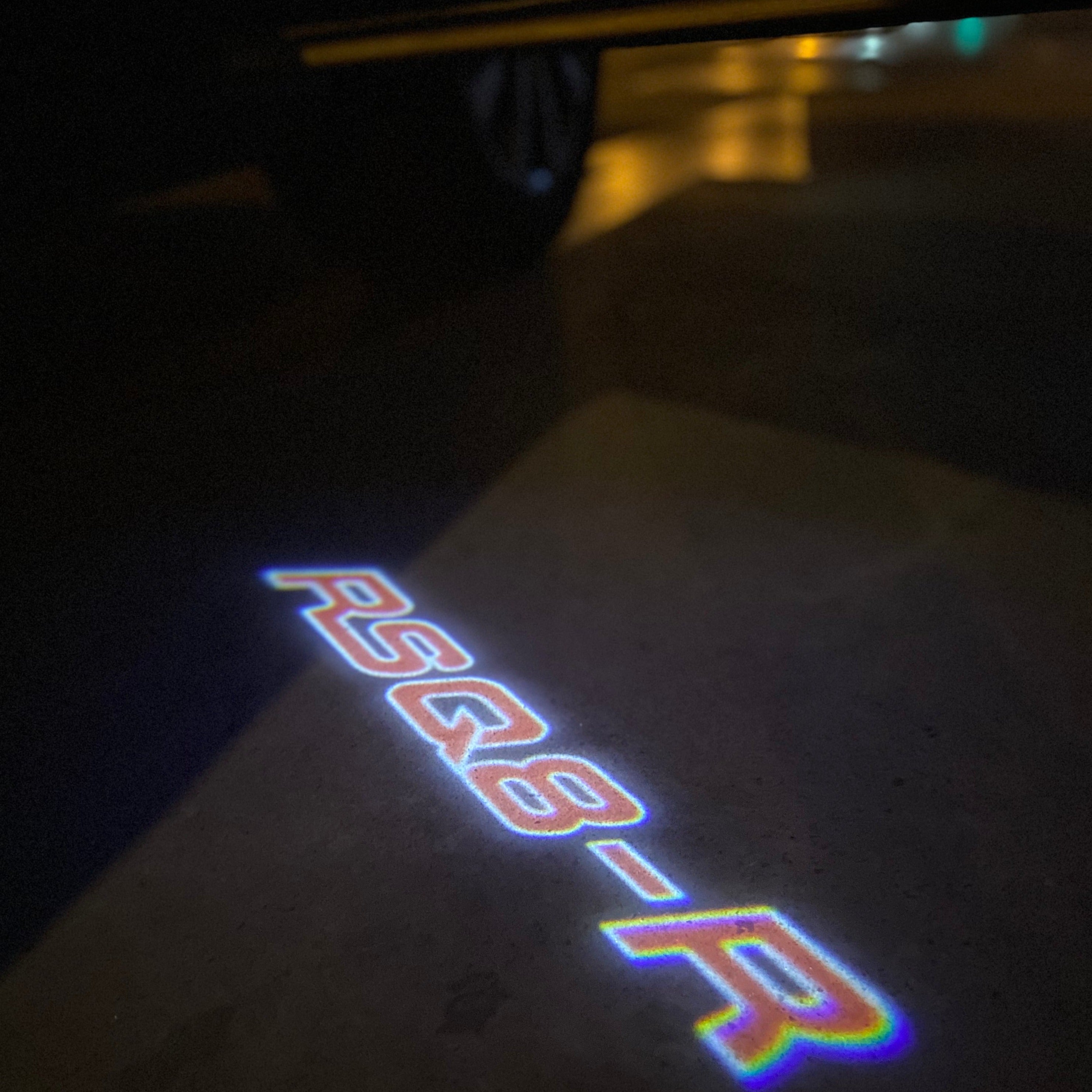 AUDI LOGO PROJECTOT LIGHTS Nr.19 (Menge 1 = 2 Logo Folien /2 Türleuchten)