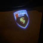 LUCES DE PROYECTOR DE LOGOTIPO ORIGINAL PORSCHE N ° 03 (cantidad 1 = 2 Película de logotipo / 2 luces de puerta)
