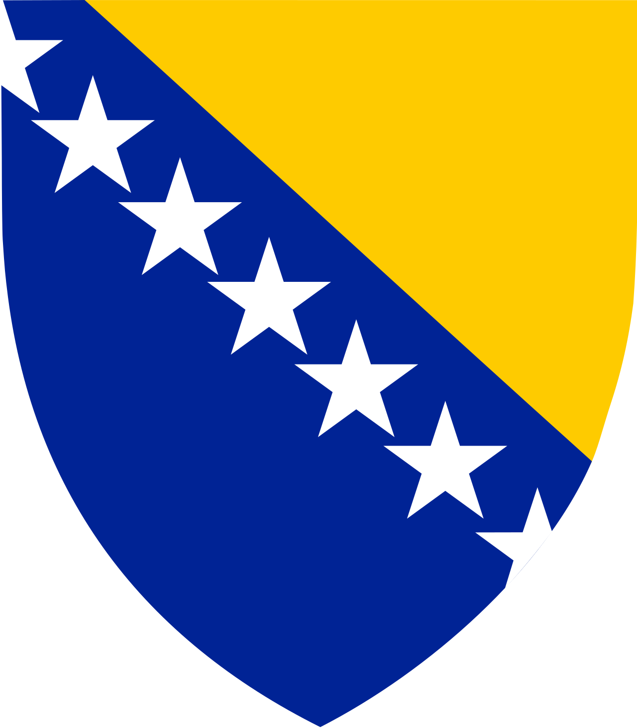 Bosnia-Erzegovina /Bosna i Hercegovina/Босна и Херцеговина Logo bandiera nazionale (quantità 1 = 1 set / 2 pellicola logo / Può sostituire di luci altri loghi)