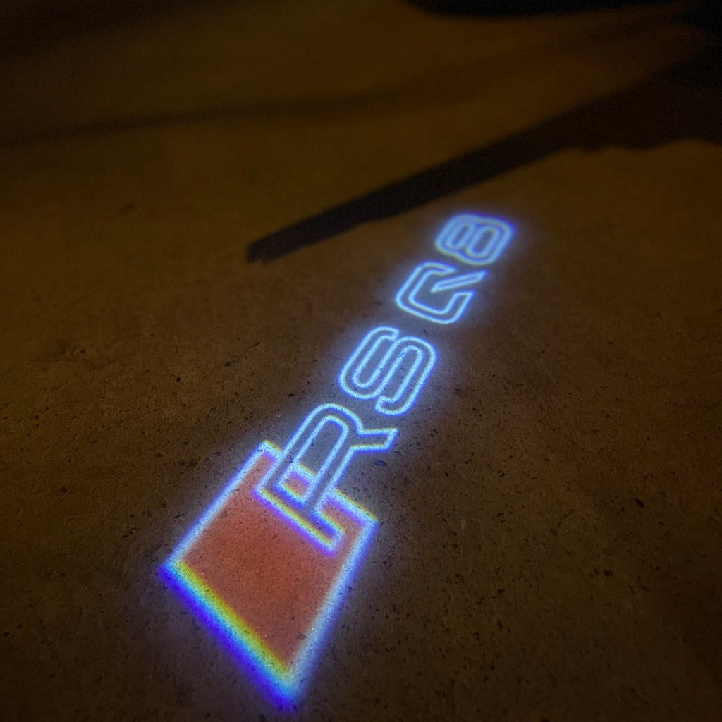 AUDI LOGO PROJECTOT LIGHTS Nr.19 (Menge 1 = 2 Logo Folien /2 Türleuchten)