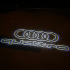 AUDI LOGO PROJECTOT LIGHTS Nr.19 (الكمية 1 = 2 Logo Films /2 أضواء الباب)
