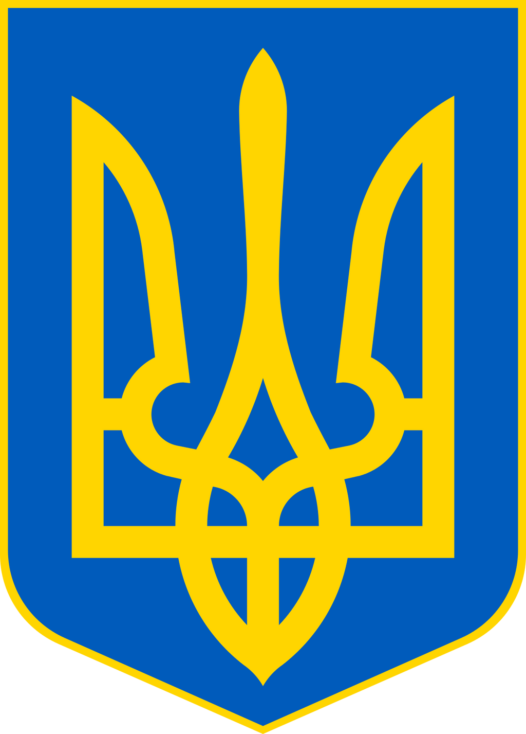 Logo du drapeau national de l'Ukraine Украïна (quantité 1 = 1 ensembles / 2 films de logo / peut remplacer des lumières d'autres logos)