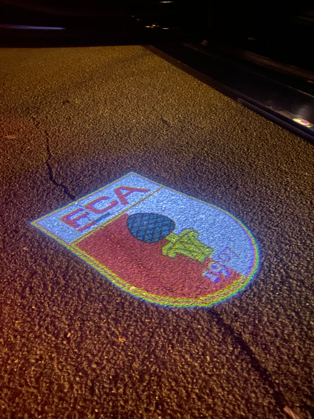 Fußball CLUB Logo Nr.258 (Menge 1 = 2 Logofilme /2 Türleuchten)