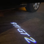 LUCES DE PROYECTOR DE LOGOTIPO ORIGINAL PORSCHE N ° 03 (cantidad 1 = 2 Película de logotipo / 2 luces de puerta)