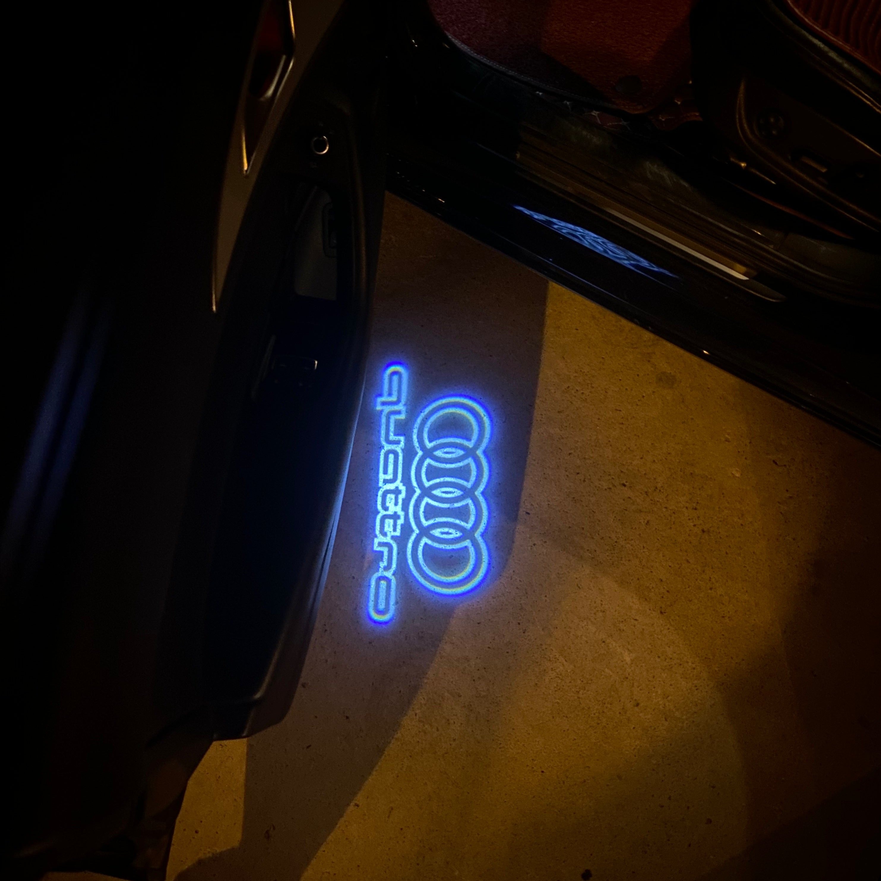 AUDI LOGO PROJECTOT LIGHTS Nr.19 (Menge 1 = 2 Logo Folien /2 Türleuchten)