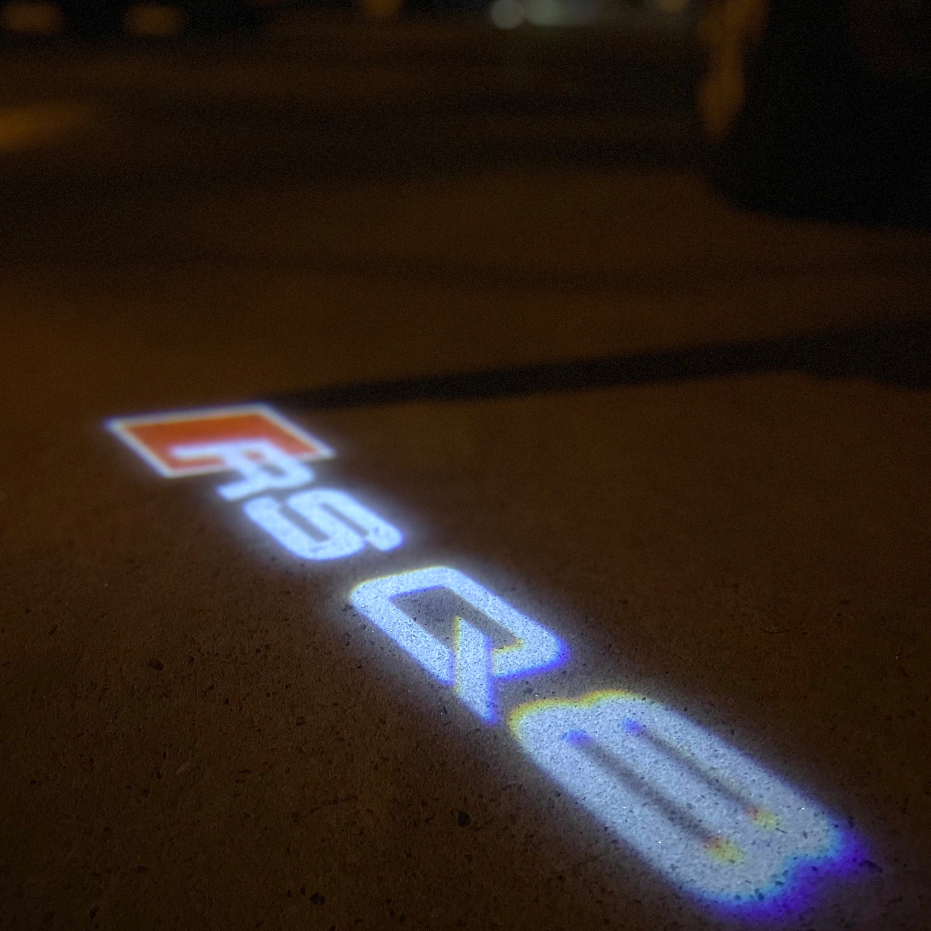 AUDI LOGO PROJECTOT LIGHTS Nr.19 (الكمية 1 = 2 Logo Films /2 أضواء الباب)