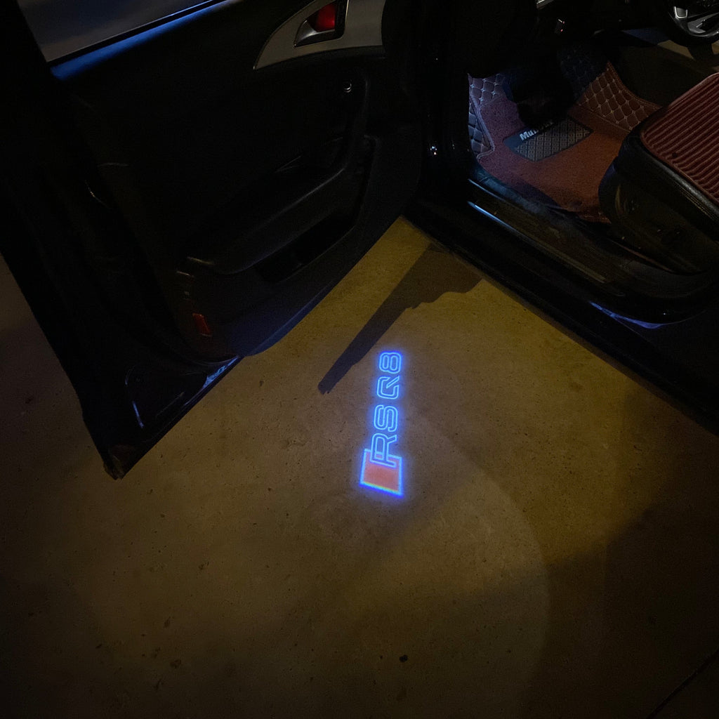 AUDI LOGO PROJECTOT LIGHTS Nr.19 (Menge 1 = 2 Logo Folien /2 Türleuchten)