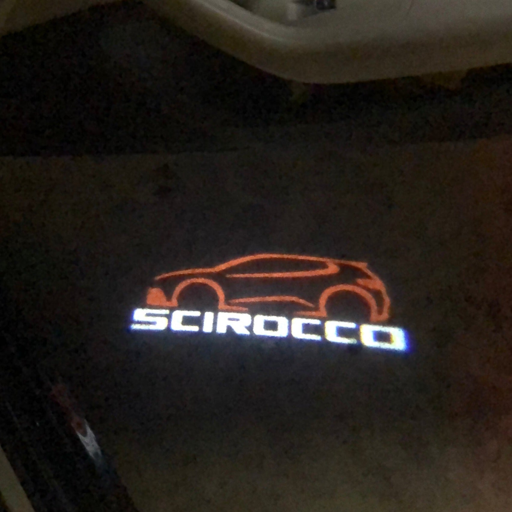 Volkswagen Door lights SCIROCCO Logo  Nr. 145  (quantity 1 = 2 Logo Films /2 door lights）