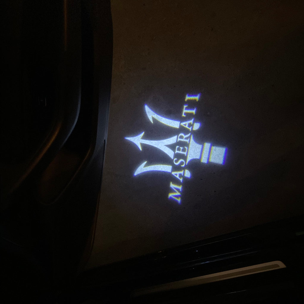LUCES Maserati LOGO PROJECROTR Nr.01 (cantidad 1 = 1 juegos / 2 luces de puerta)