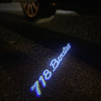 PORSCHE Boxster S LOGO PROJECTOT LIGHTS Nr.17 (الكمية 1 = 2 شعار فيلم / 2 أضواء باب)
