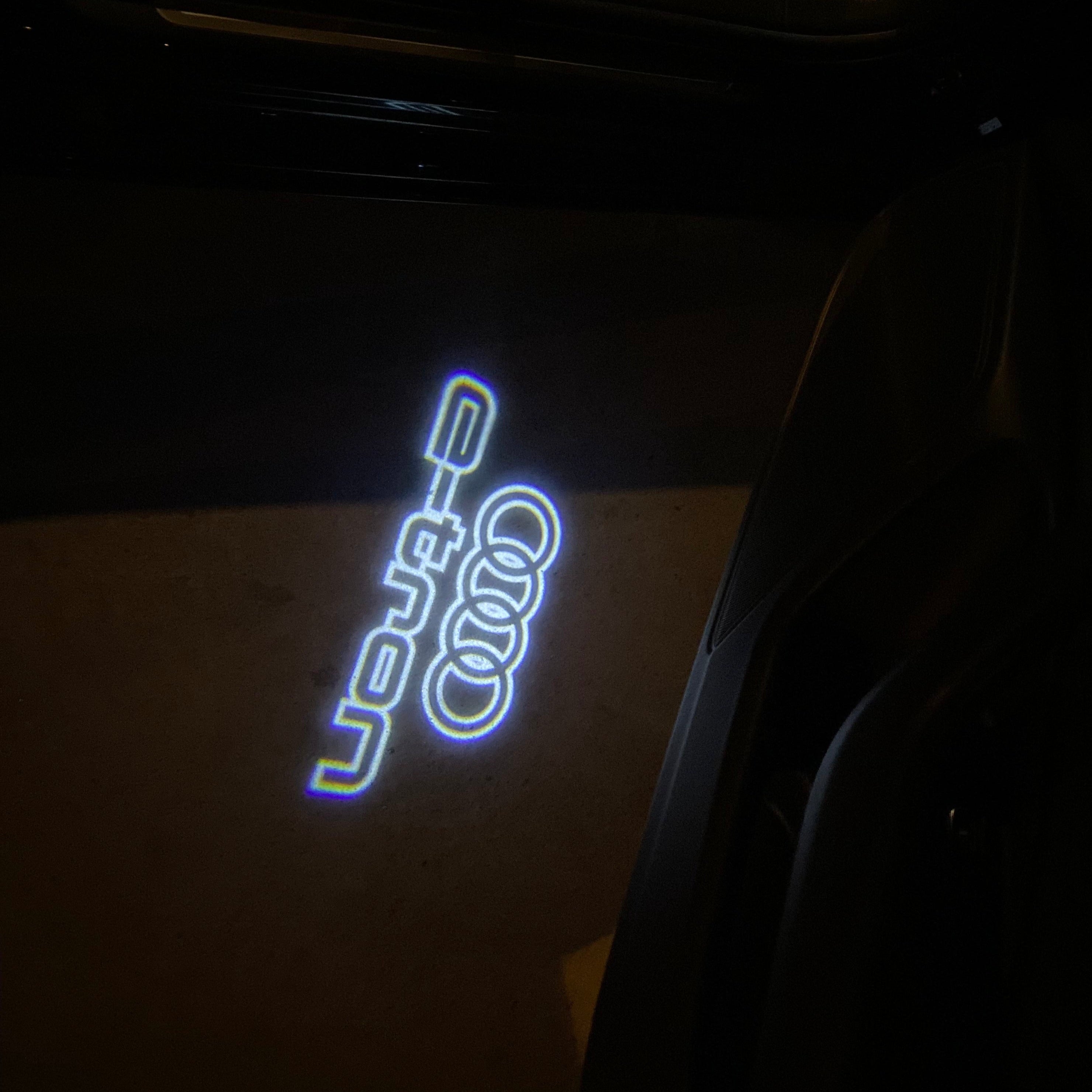 AUDI LOGO PROJECTOT LIGHTS Nr.19 (Menge 1 = 2 Logo Folien /2 Türleuchten)