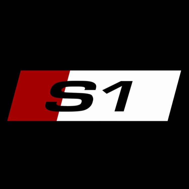AUDI S1 LOGO PROJECTOT LIGHTS Nr.127 (Menge 1 = 2 Logofolien /2 Türleuchten)