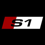AUDI S1 LOGO PROJECTOT LIGHTS Nr.127 (Menge 1 = 2 Logofolien /2 Türleuchten)