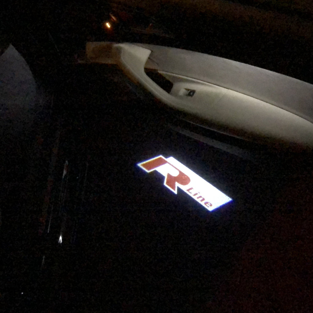 Volkswagen Door luces R LINE Logo Nr. 35 (quantity 1 = 2 Logo Film/2 door lights)