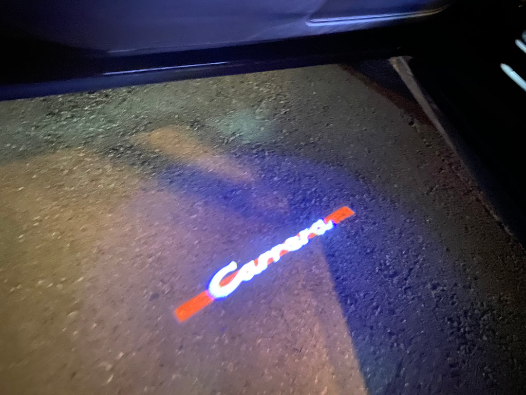 PROJECTEUR PORSCHE LOGO LIGHTS Nr.80 (quantité 1 = 2 Film Logo / 2 feux de porte)
