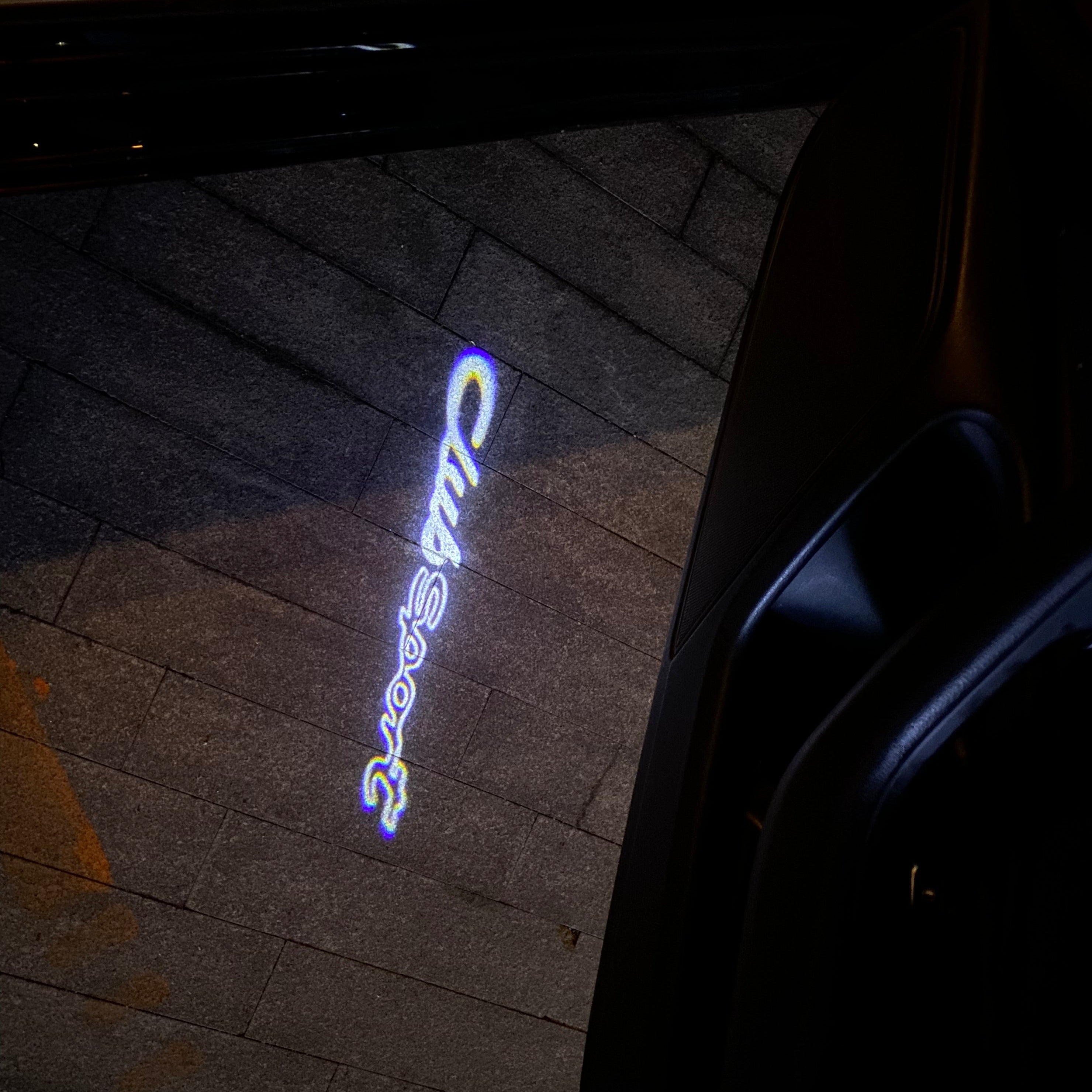 LOGO PROJECTOR LIGHTS PORSCHE Nr.06 (الكمية 1 = 2 شعار فيلم / 2 أضواء باب)
