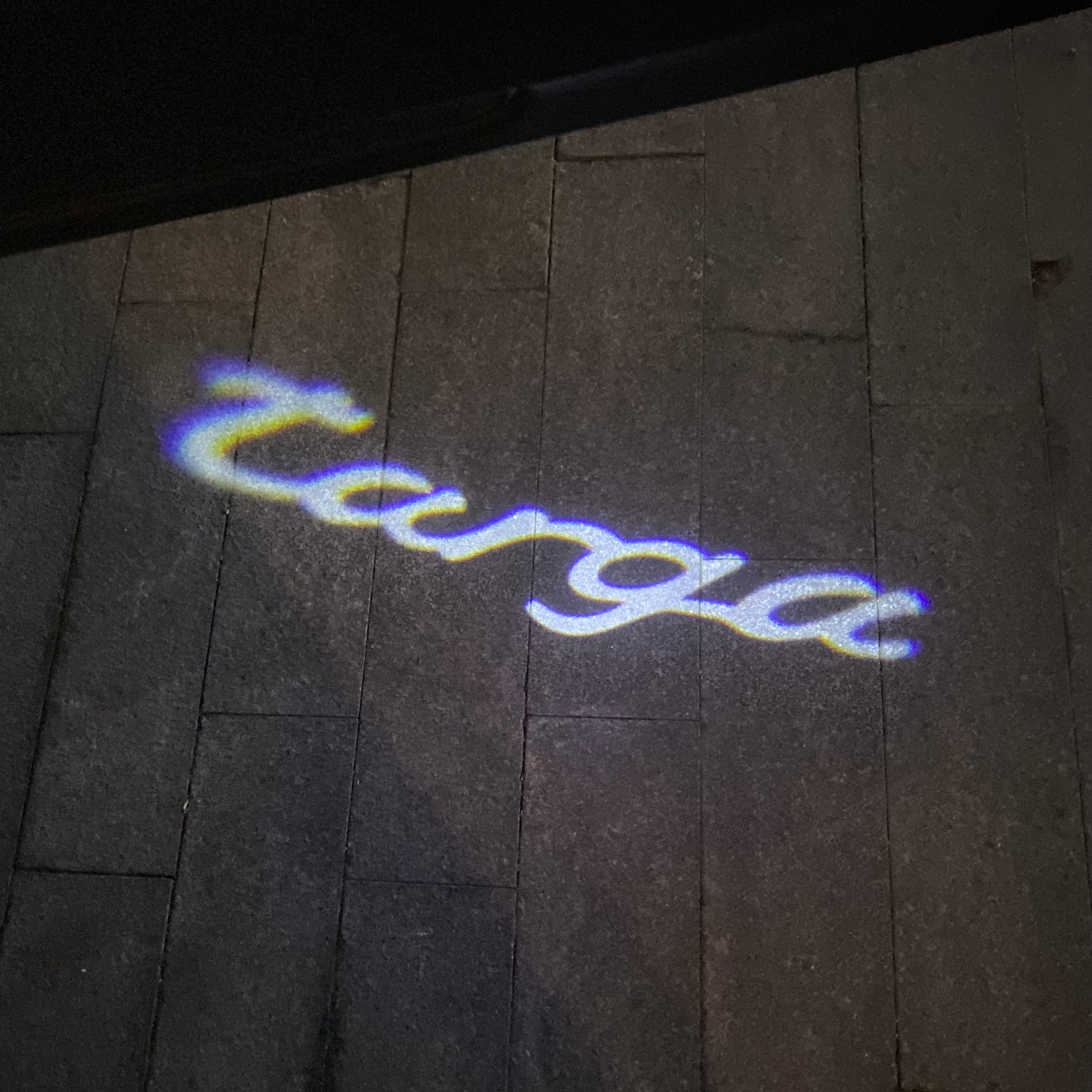 PROJECTEUR PORSCHE LOGO LUMIÈRES Nr.68 (quantité 1 = 2 Film Logo / 2 lumières de porte)