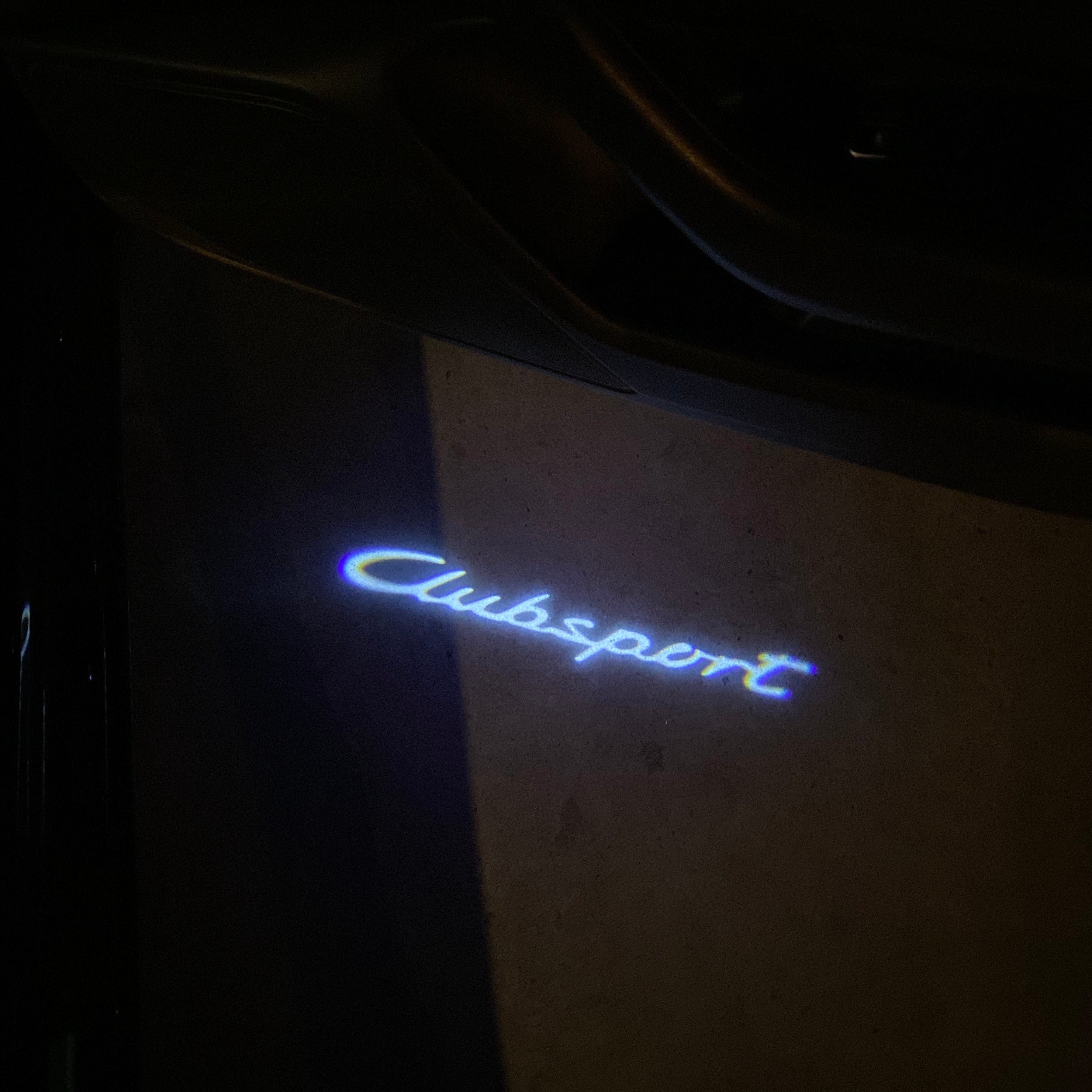 PORSCHE Original LOGO PROJECTOR LIGHTS Nr.06 (quantité 1 = 2 Logo Film / 2 portes lumières)