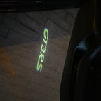 LUCI PROIETTORI LOGO ORIGINALI PORSCHE Nr.03 (quantità 1 = 2 Logo Film / 2 luci porta)