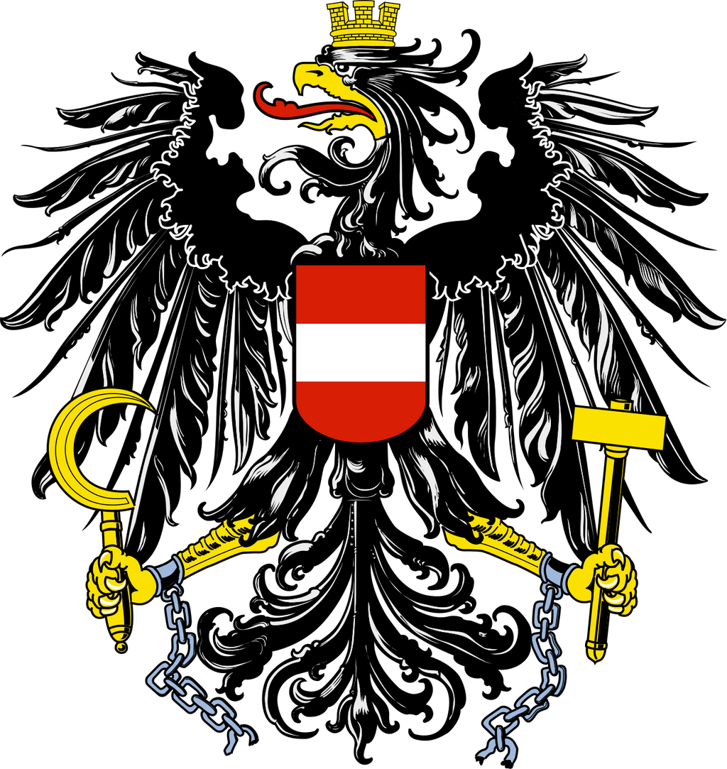 Logo du drapeau national de l'Autriche Österreich (quantité 1 = 1 ensembles / 2 films de logo / Peut remplacer les lumières d'autres logos)