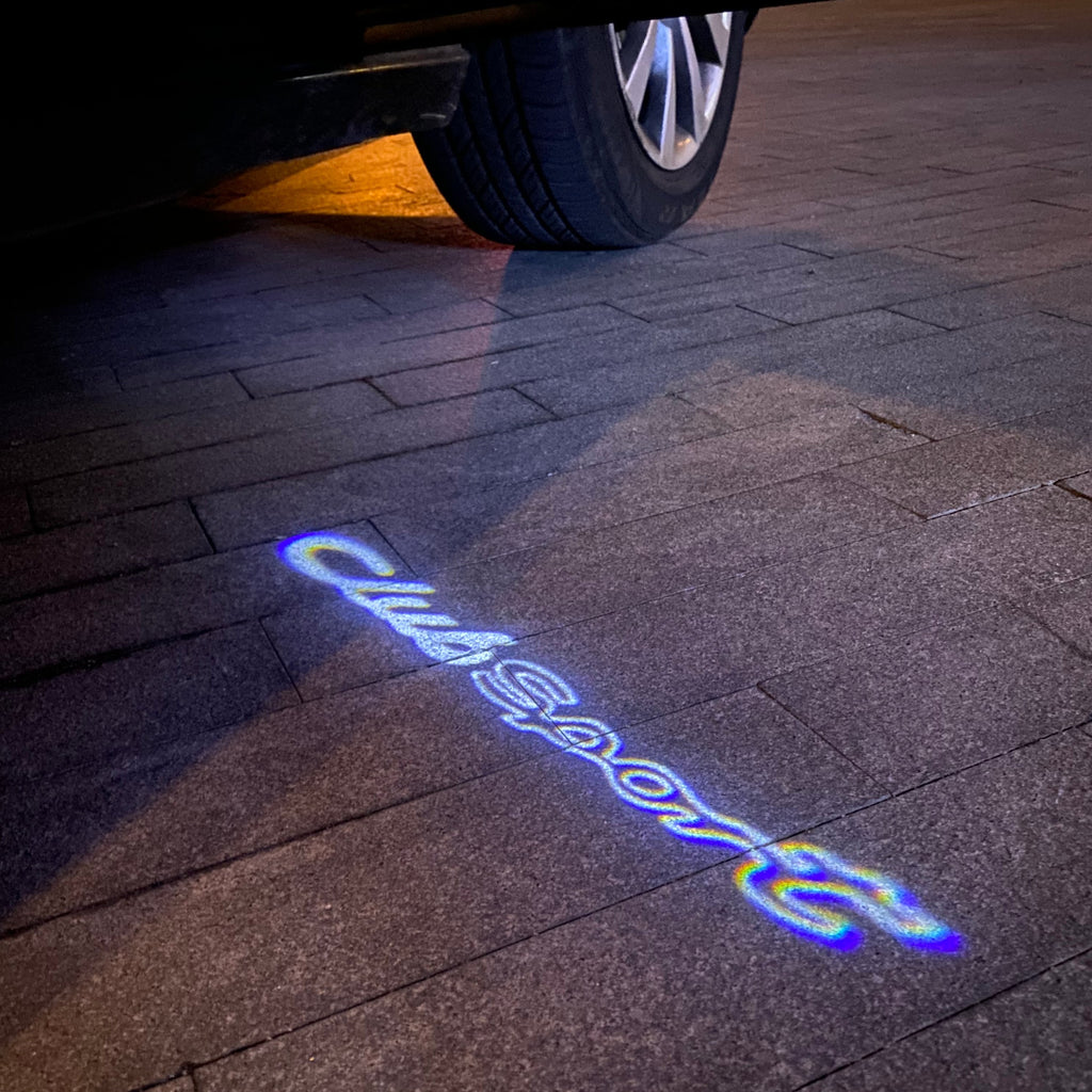LOGO PROJECTOR LIGHTS PORSCHE Nr.06 (الكمية 1 = 2 شعار فيلم / 2 أضواء باب)