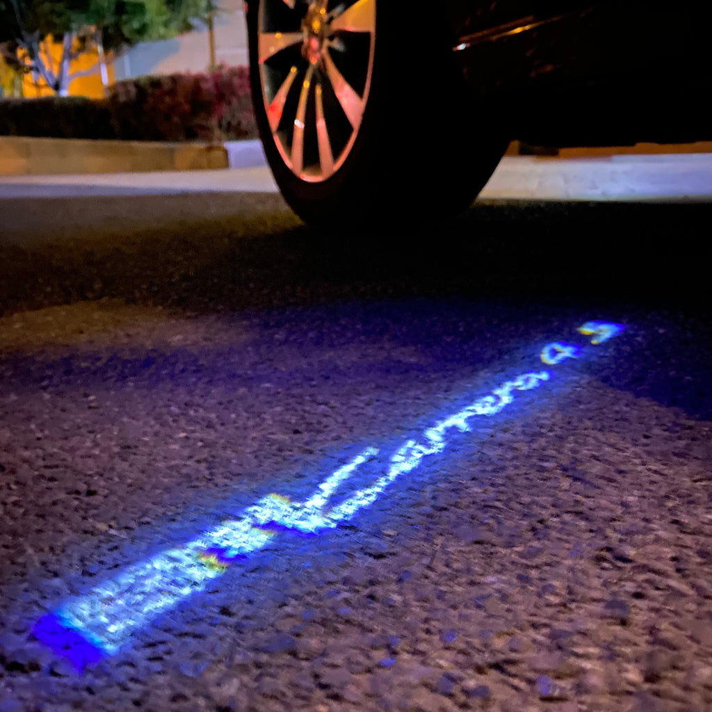PORSCHE LOGO PROJECTOT LIGHTS Nr.80 (cantidad 1 = 2 logo película / 2 luces de puerta)