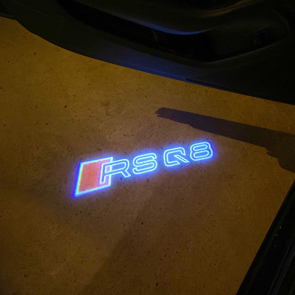 AUDI LOGO PROJECTOT LIGHTS Nr.19 (Menge 1 = 2 Logo Folien /2 Türleuchten)