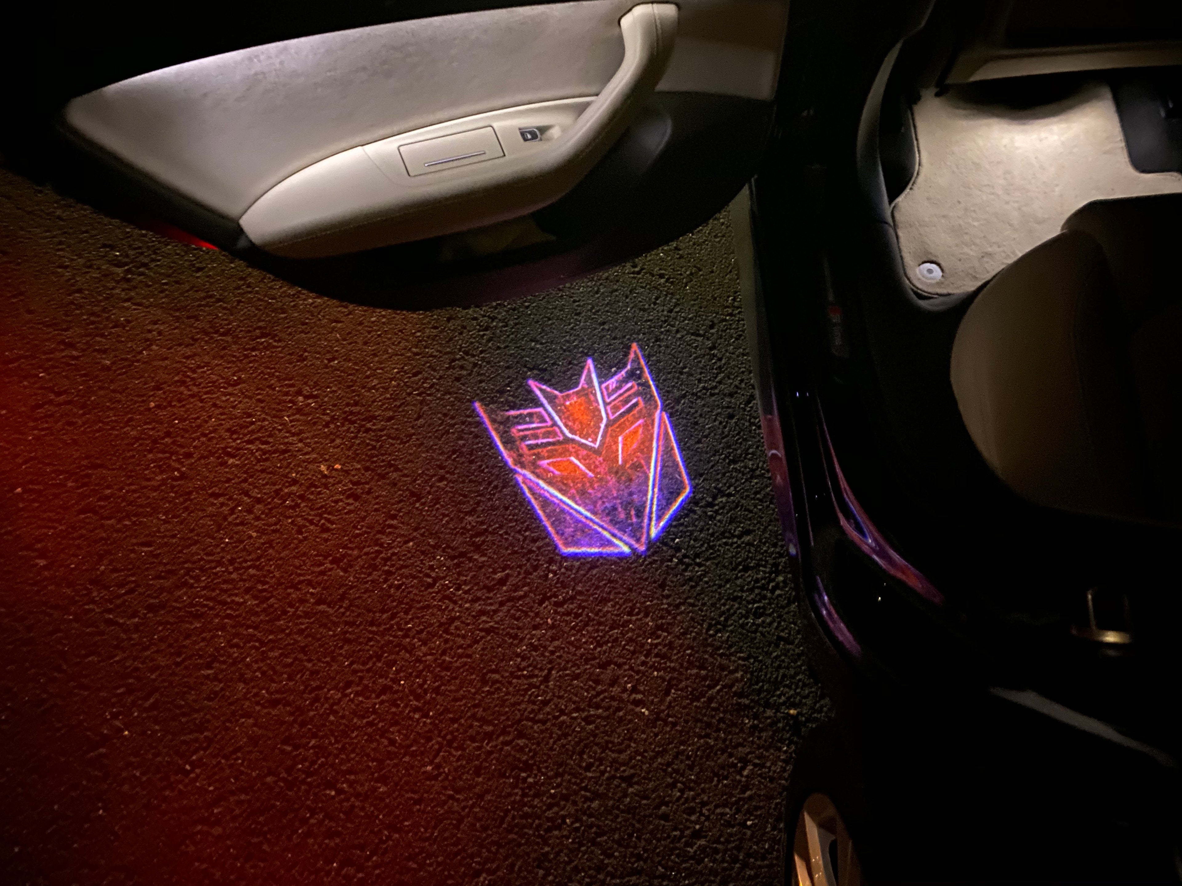 Transformers Logo door lights Nr.263  (quantity 1 = 2 Logo Films /2 door lights）Movie Series Logo