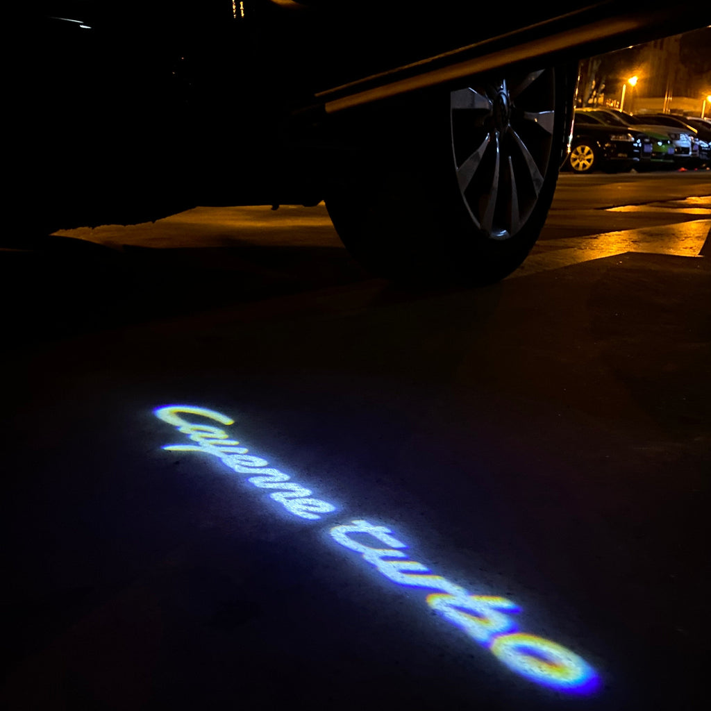 LUCES DE PROYECTOR DE LOGOTIPO PORSCHE No 39 (cantidad 1 = 2 Película de logotipo / 2 luces de puerta)