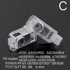 AUDI LOGO PROJECTOR LIGHTS Nr.89 (Menge 1 = 2 Logo Films / 2 Türlichter)