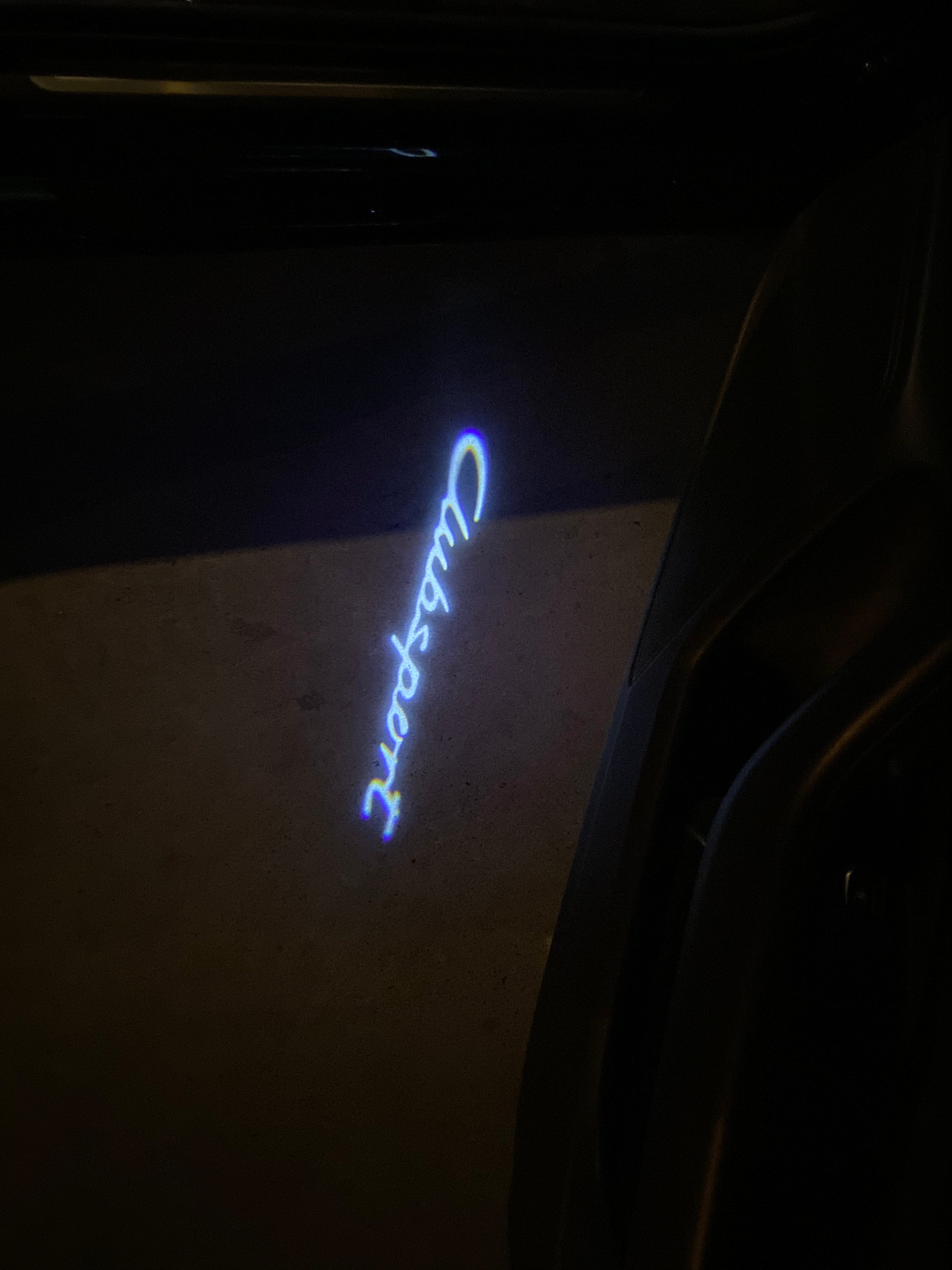 PORSCHE Original LOGO PROJECTOR LIGHTS Nr.06 (quantité 1 = 2 Logo Film / 2 portes lumières)