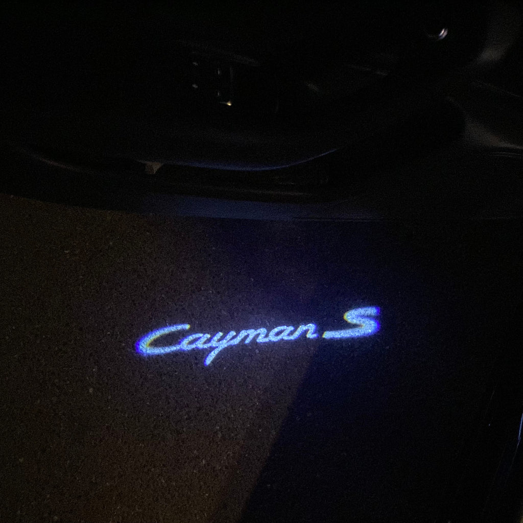 LUCI PORSCHE Cayman LOGO PROJECTOT Nr.10 (quantità 1 = 2 Logo Film / 2 luci porte)