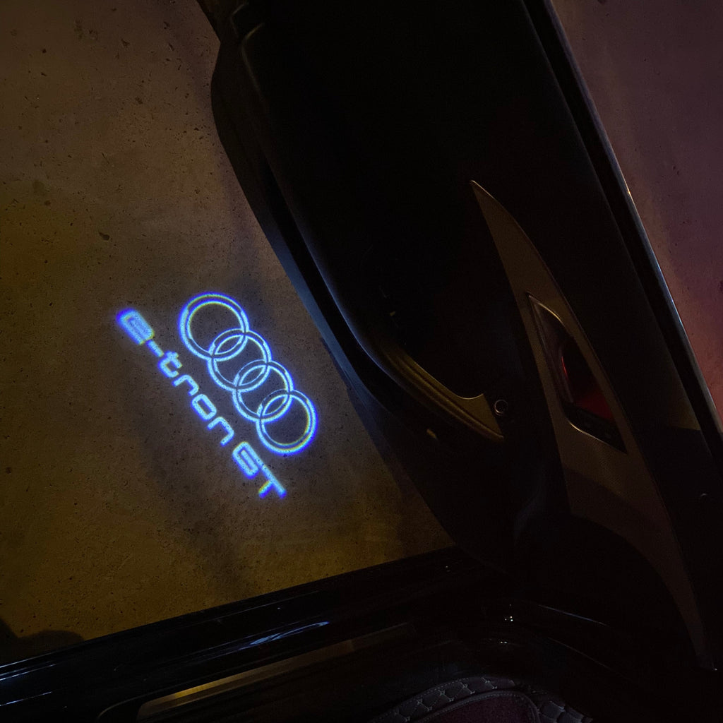 AUDI LOGO PROJECTOT LIGHTS Nr.19 (Menge 1 = 2 Logo Folien /2 Türleuchten)