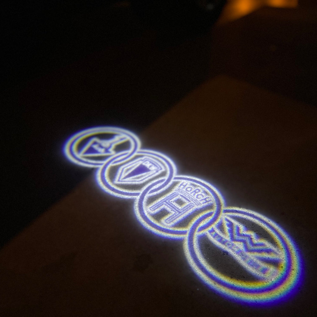 AUDI LOGO PROJECTOT LIGHTS Nr.19 (Menge 1 = 2 Logo Folien /2 Türleuchten)