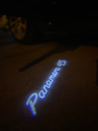 PORSCHE LOGO PROJECTOT LIGHTS Nr.84 (cantidad 1 = 2 logo película / 2 luces de puerta)