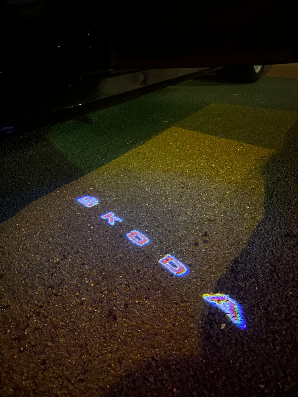 SKODA LOGO PROJECTOT LIGHTS Nr.19 (quantità 1 = 2 Logo Films /2 luci porta)