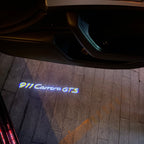 PORSCHE LOGO PROJECTOT LIGHTS Nr.80 (cantidad 1 = 2 logo película / 2 luces de puerta)