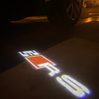 AUDI LOGO PROJECTOT LIGHTS Nr.19 (الكمية 1 = 2 Logo Films /2 أضواء الباب)