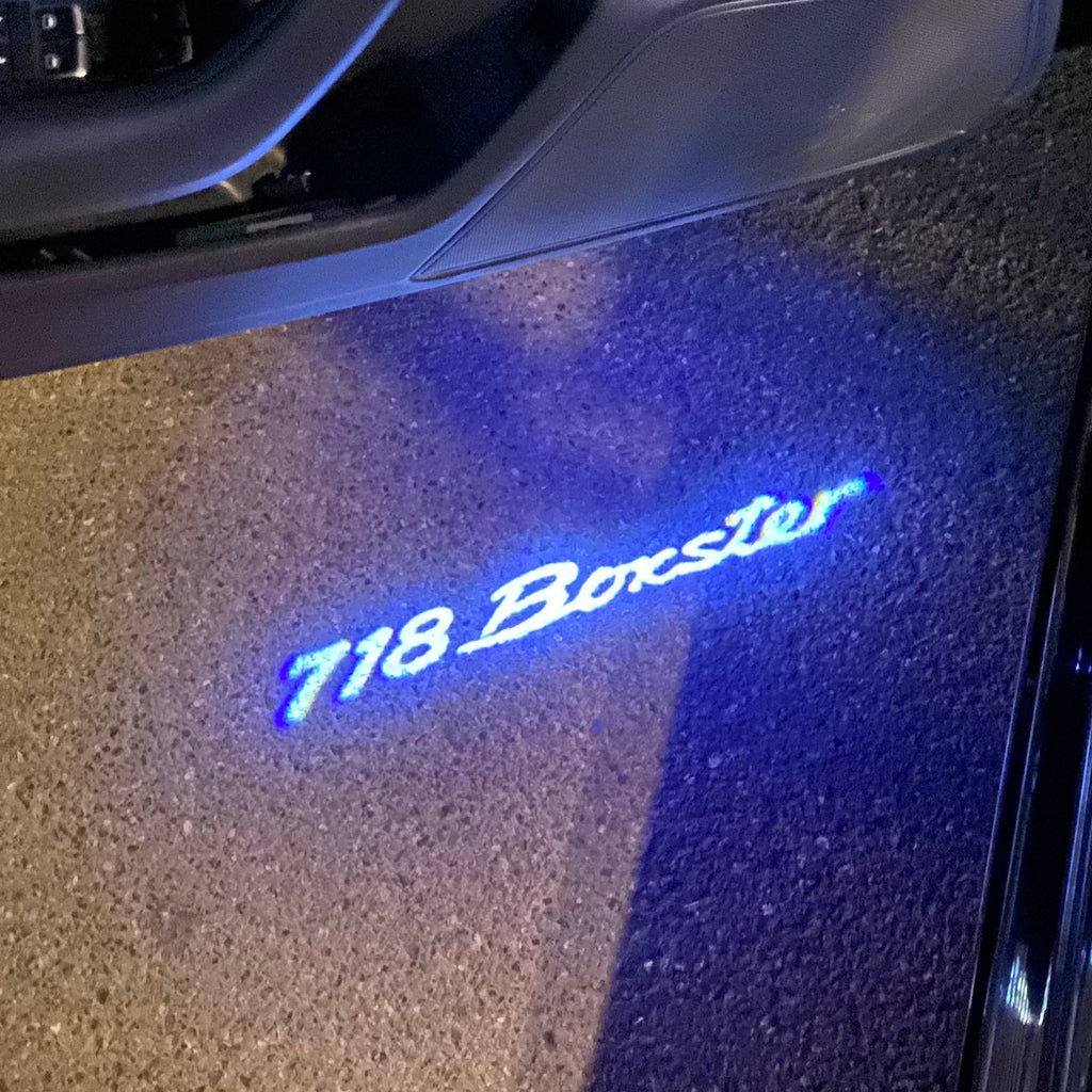 PORSCHE Boxster S LOGO PROJECTOT LIGHTS Nr.17 (الكمية 1 = 2 شعار فيلم / 2 أضواء باب)