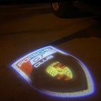 LUCES DE PROYECTOR DE LOGOTIPO ORIGINAL PORSCHE N ° 03 (cantidad 1 = 2 Película de logotipo / 2 luces de puerta)